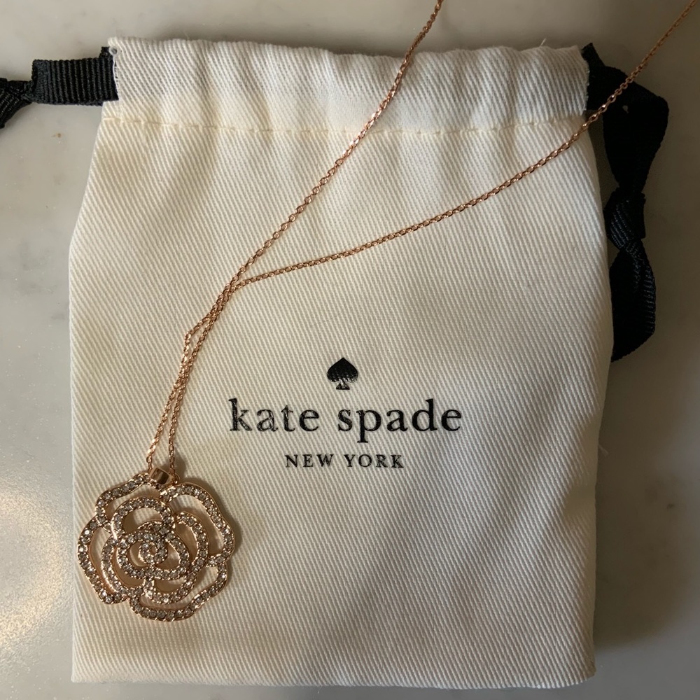 Kate spade rose garden gold necklace